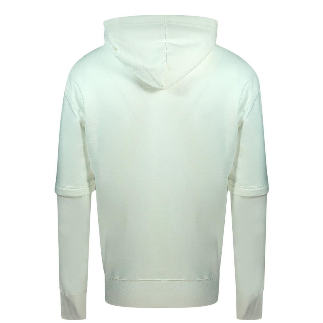 Champion Small Classic Script Logo White Hoodie