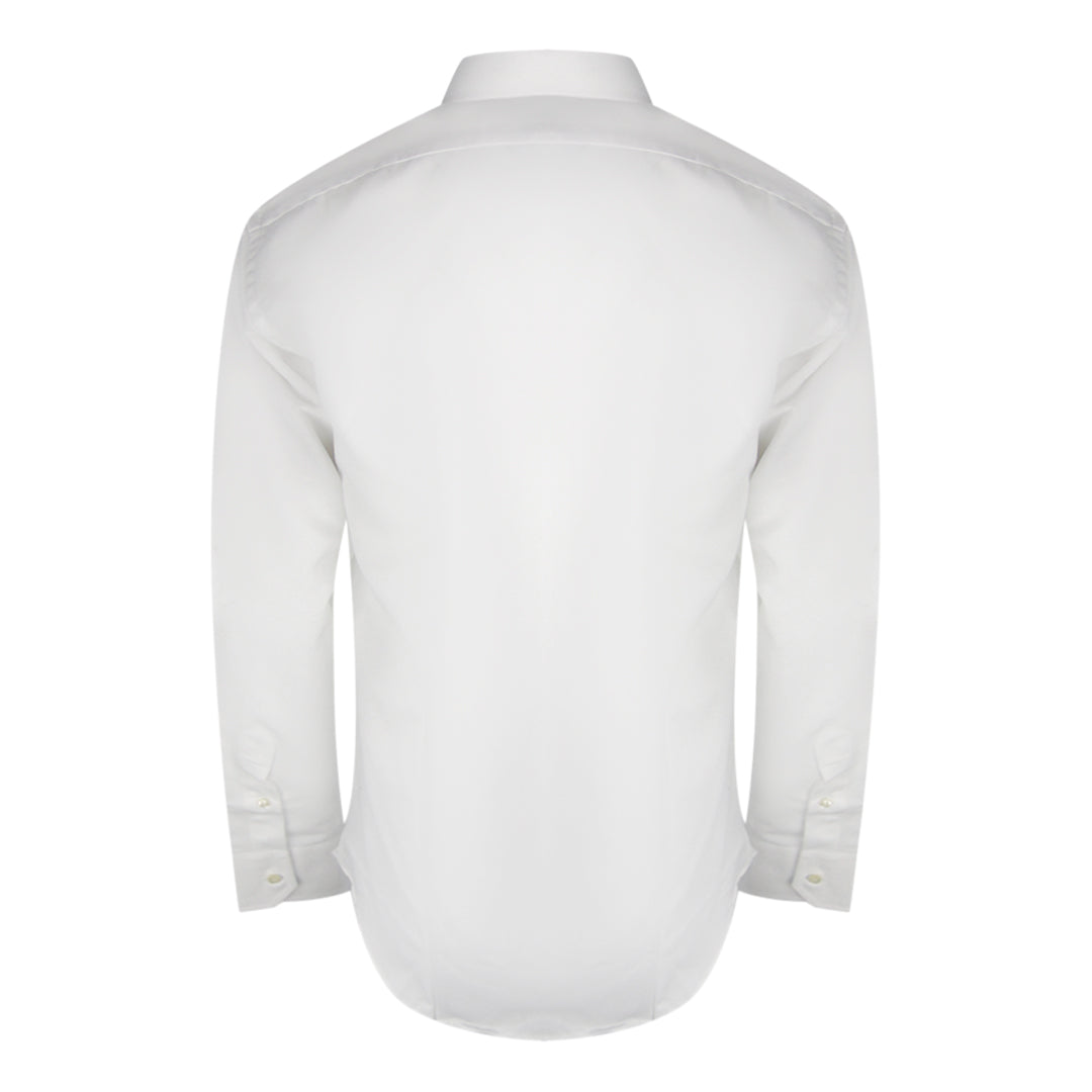 Aquascutum Embroidered Brand Logo Long Sleeve White Shirt New 38411 01