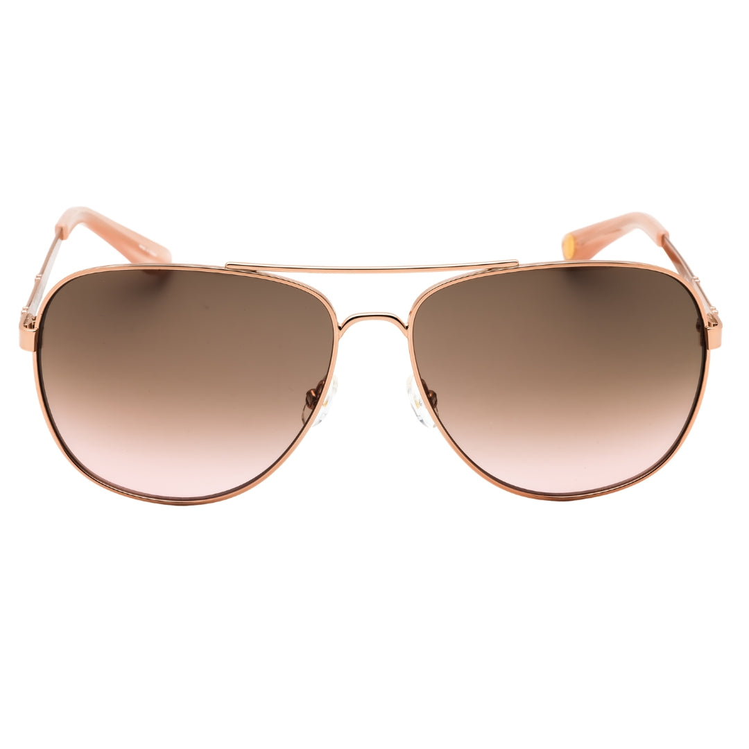 Juicy Couture Brown Pink Gradient Lens Rose Gold Sunglasses One Size