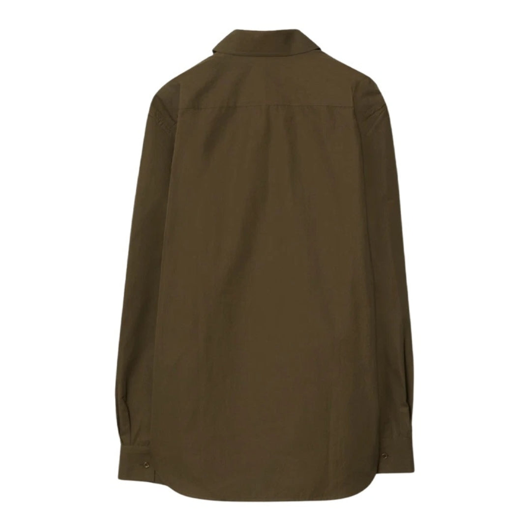 BURBERRY 8077836 Burberry EKD Cotton Shirt Military MILITARY (green) CASUAL SHIRT MALE M