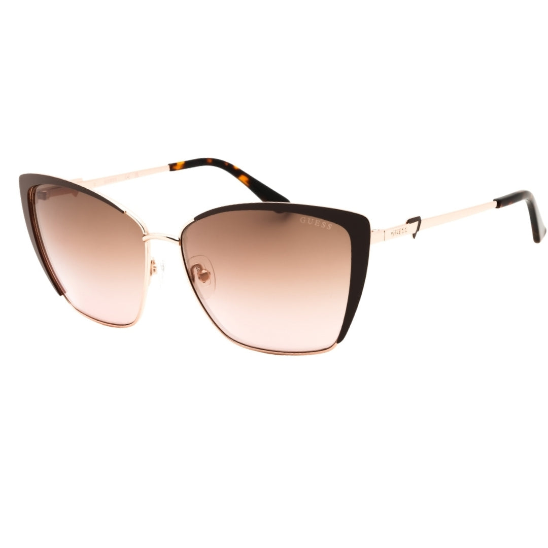 Guess GU7743 48G shiny dark brown / brown mirror Sunglasses Female 59X14X140 One Size