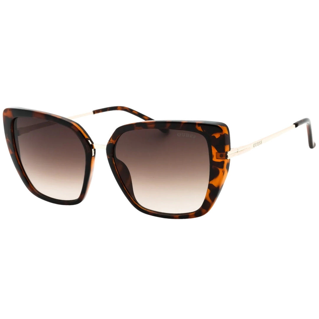 Guess Cat Eyes Brown Gradient Lens Dark Havana Brown Sunglasses GF6199F
