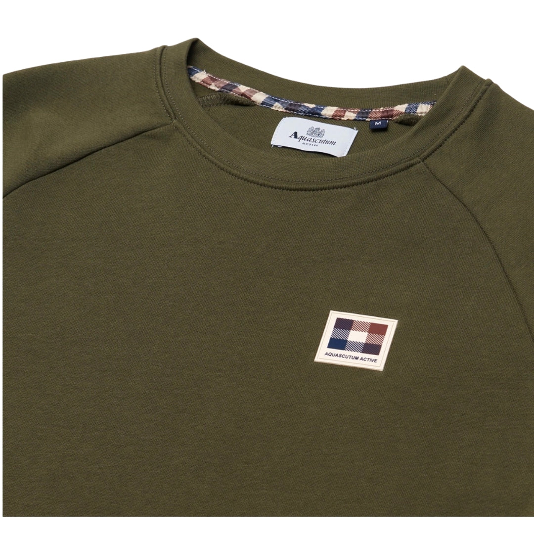 Aquascutum Active Patch Crewneck Army Green S