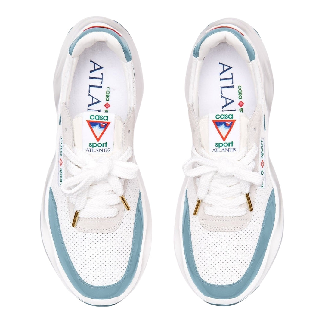 Casablanca Atlantis Sneaker White Light Blue As23 Snk 016 04 4 016 White Shoes Womens