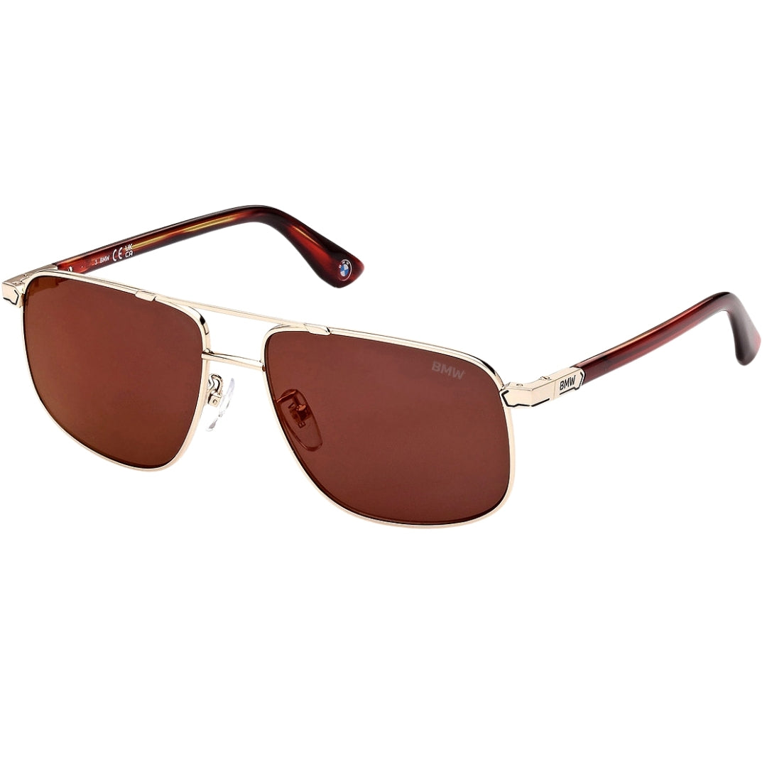 BMW Gold Framed Roviex Mirrored Lens Sunglasses BW0031 33L