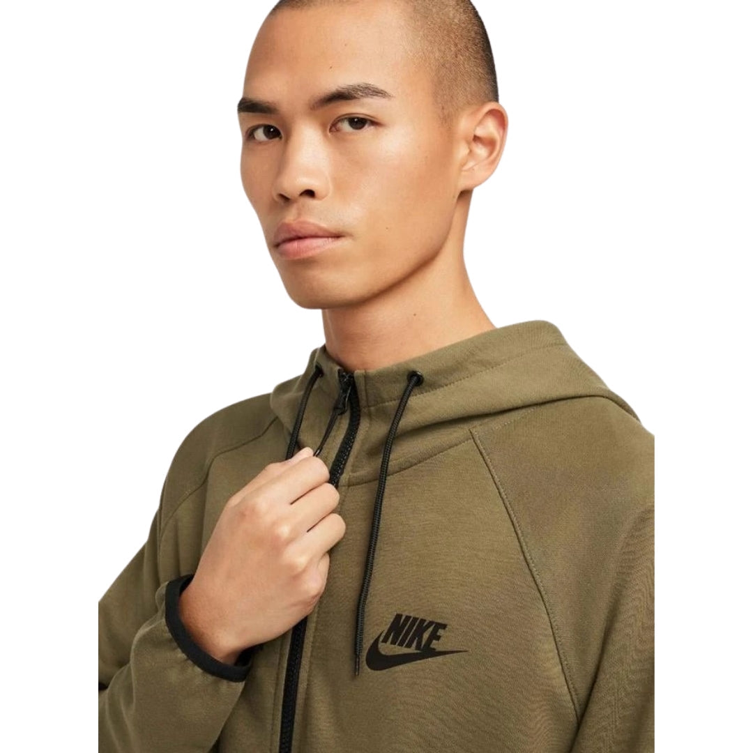 Nike Dd5284 222 Khaki Green Hooded Zip Top Mens XS