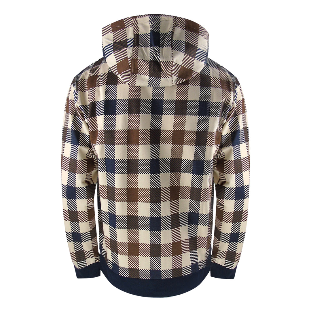 Aquascutum Active Macro Iconic Hoodie Navy Aa_Icon_Sw007_11 Mens