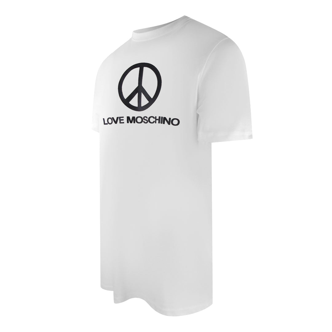 Love Moschino Jh7465Pp0Nl50100 White T-Shirt Mens