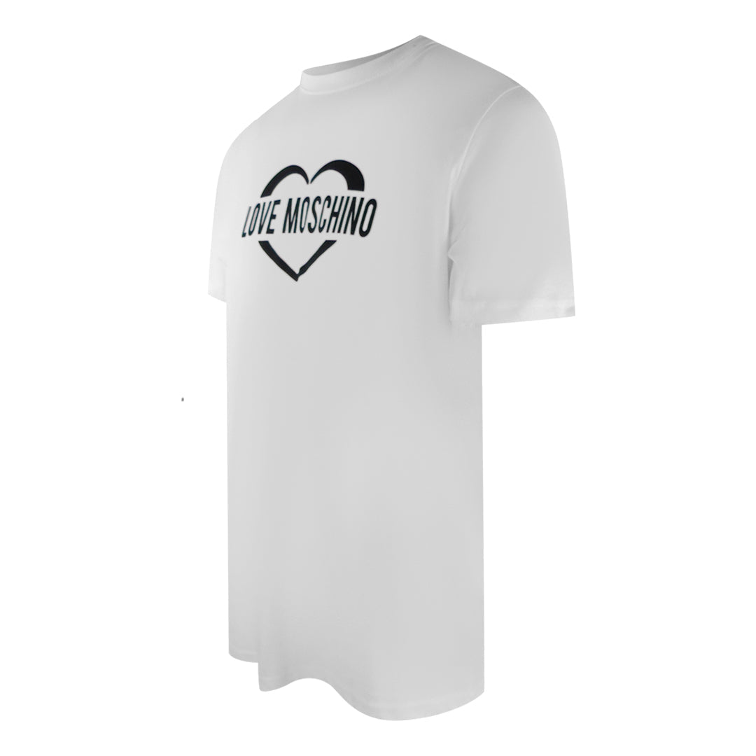 Love Moschino Jh7407Pp0Nl50100 White T-Shirt Mens