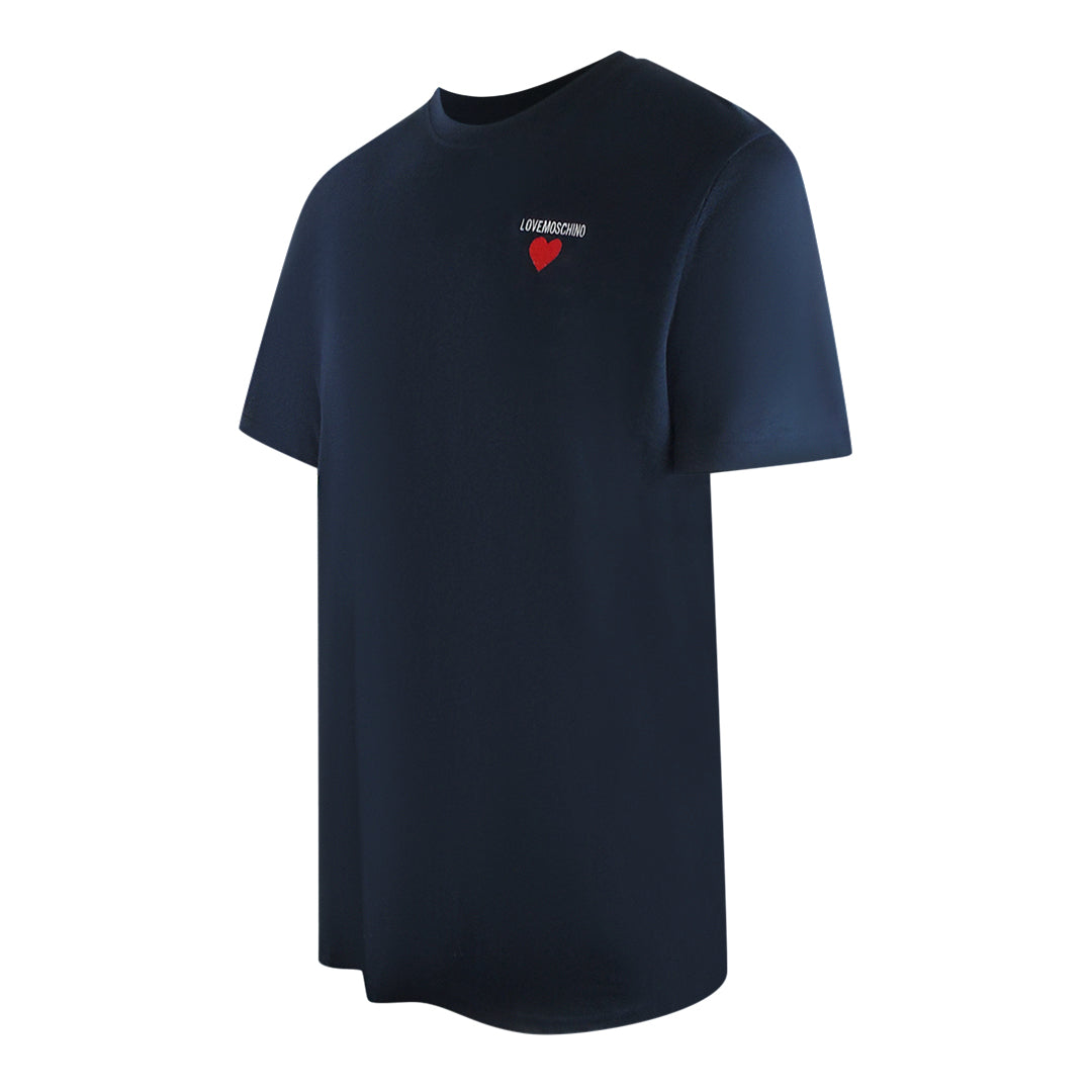 Love Moschino Jh7415Pp0Nl50751 Navy Blue T-Shirt Mens - Style Centre Wholesale