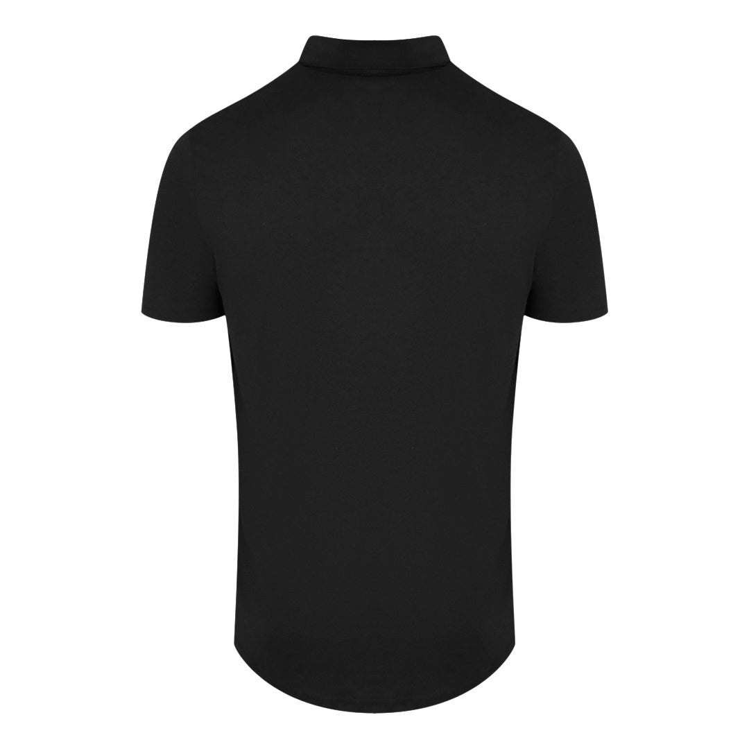 Aquascutum Active Beach Basic Sailor Polo Black Ab_Core_Po001_16 Black Polo Shirt Mens