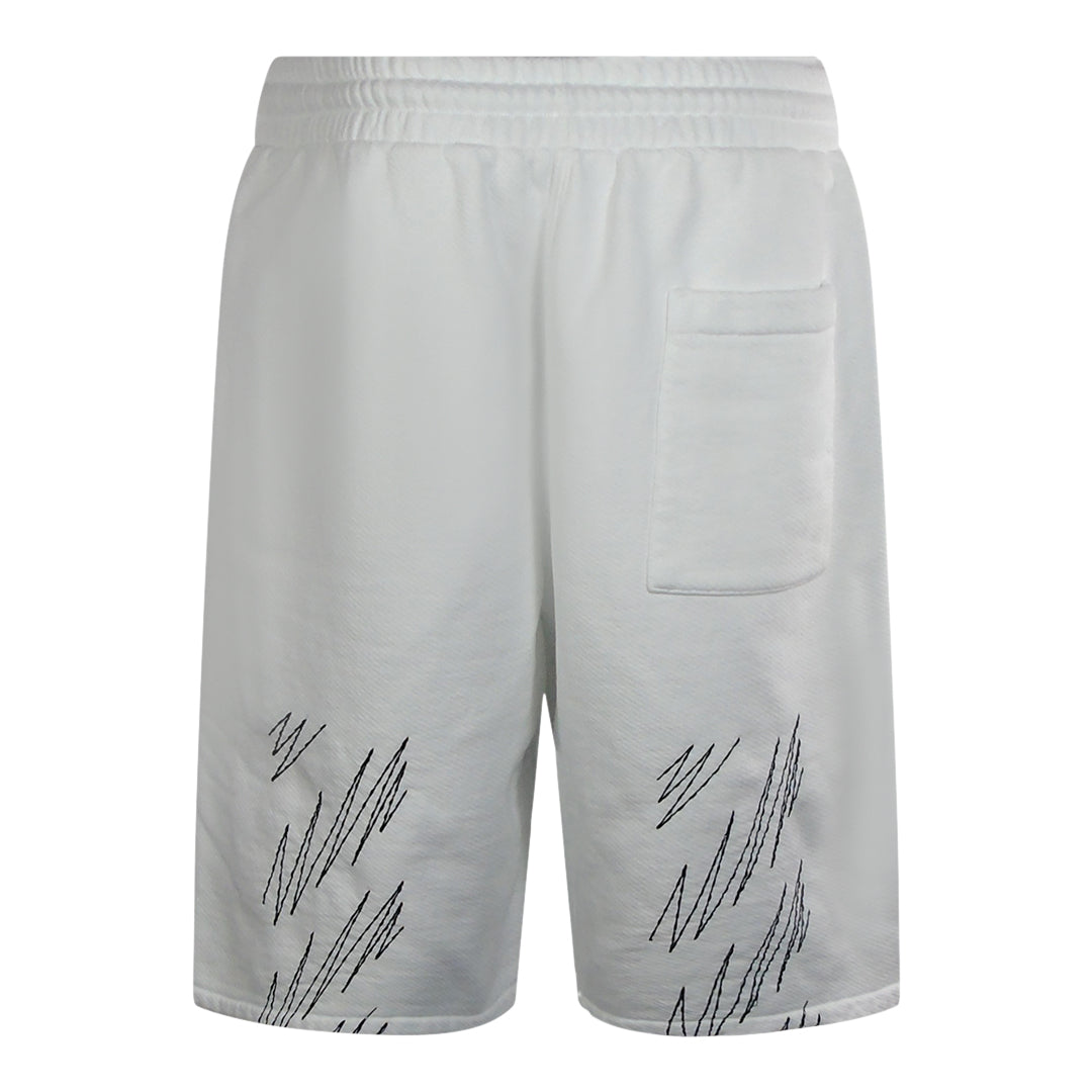 Off White Omci013F23Fle0040110 White Shorts Male