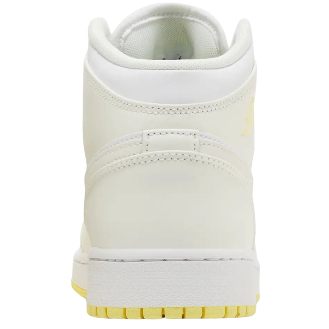 NIKE FD8780 181 Nike Air Jordan 1 Mid (GS) WHITE/CREAM/YELLOW TRAINER YOUTH UK 3.5