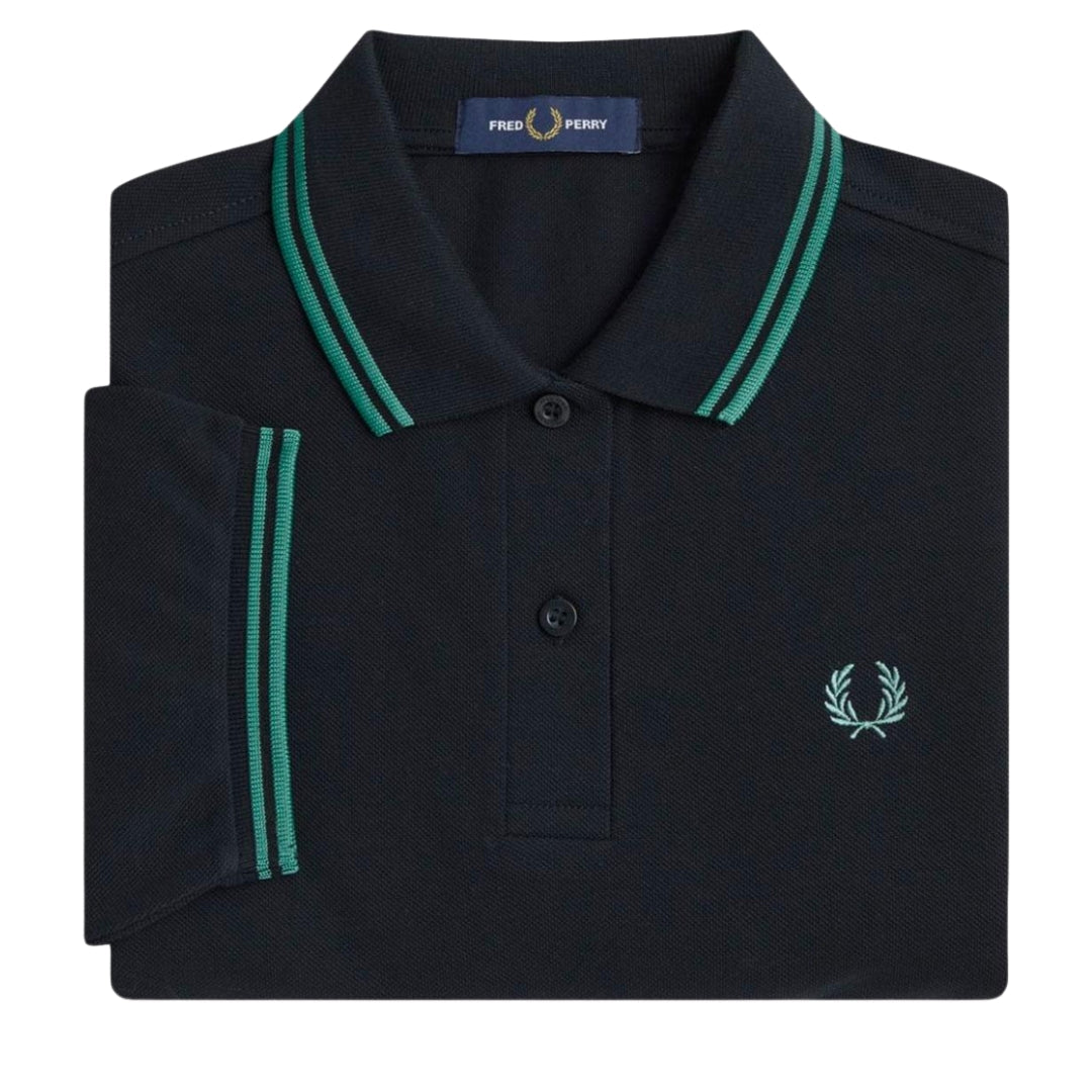 Fred Perry G3600 756 Black Polo Shirt Womens XS