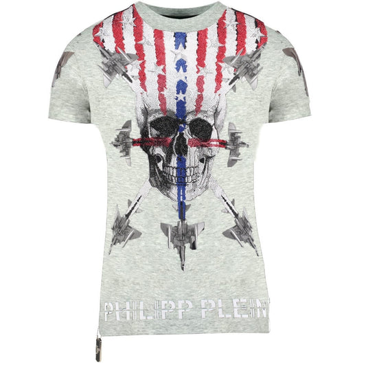 PHILIPP PLEIN PLEIN FW16 HM340700 T-SHIRT 1046 GREY T-SHIRT MALE M