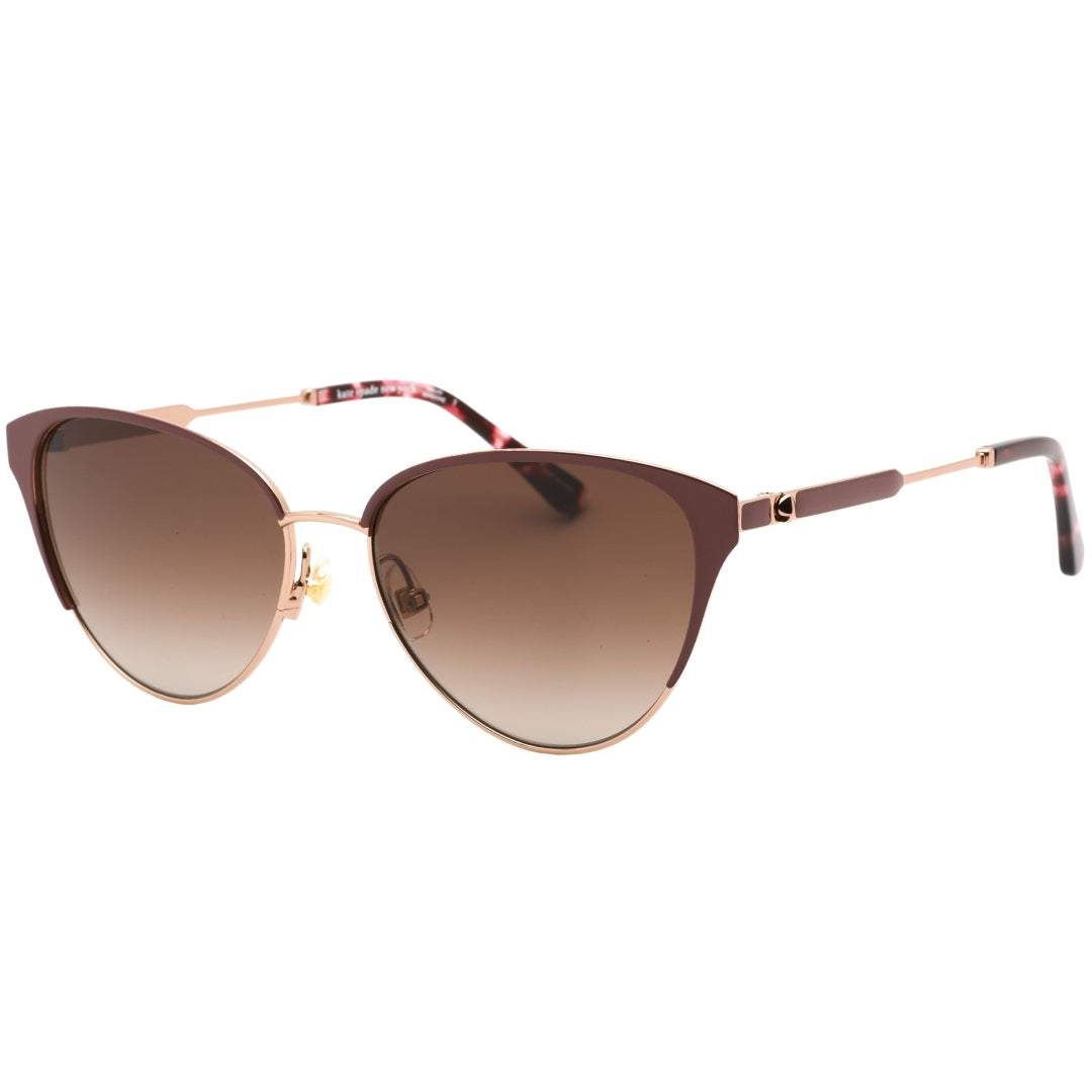 Kate Spade Ianna/G/S Brown Gradient Lens Red Rose Gold Sunglasses One Size