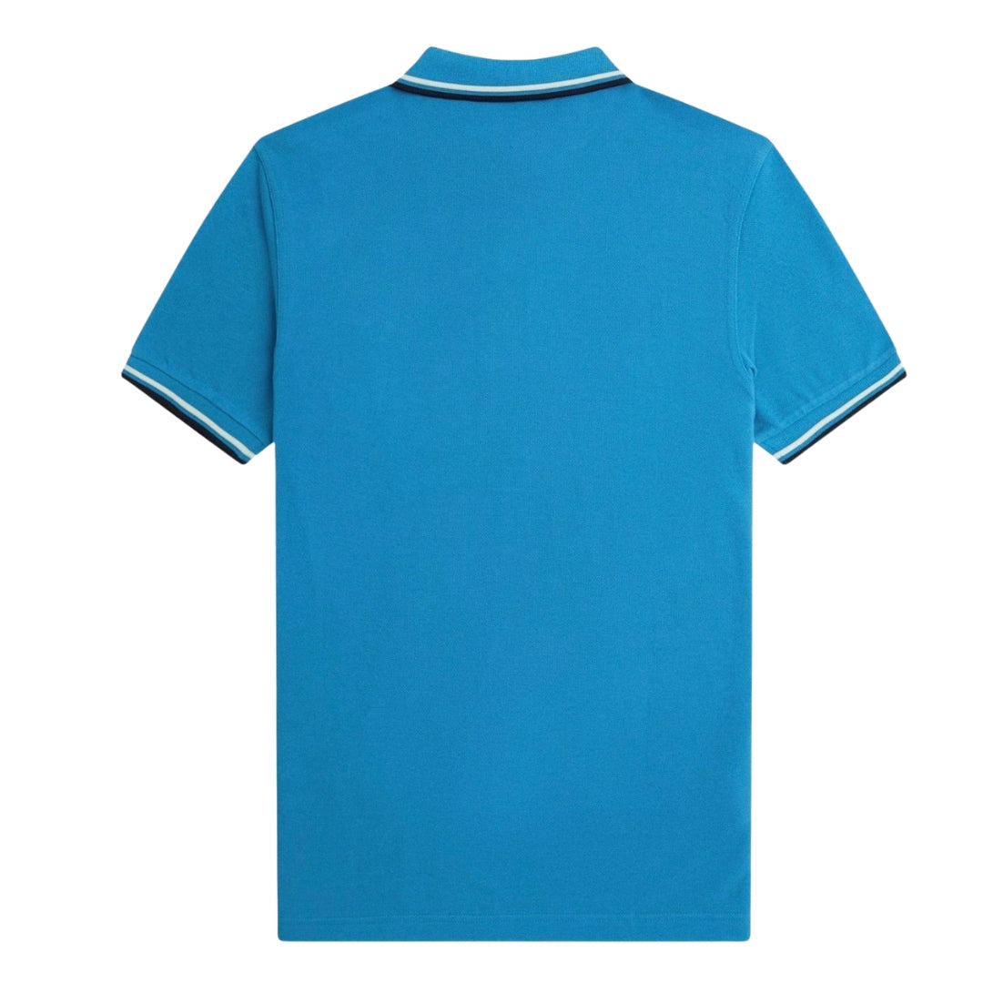 Fred Perry M3600 S10 Cyber Blue Polo Shirt Mens XS