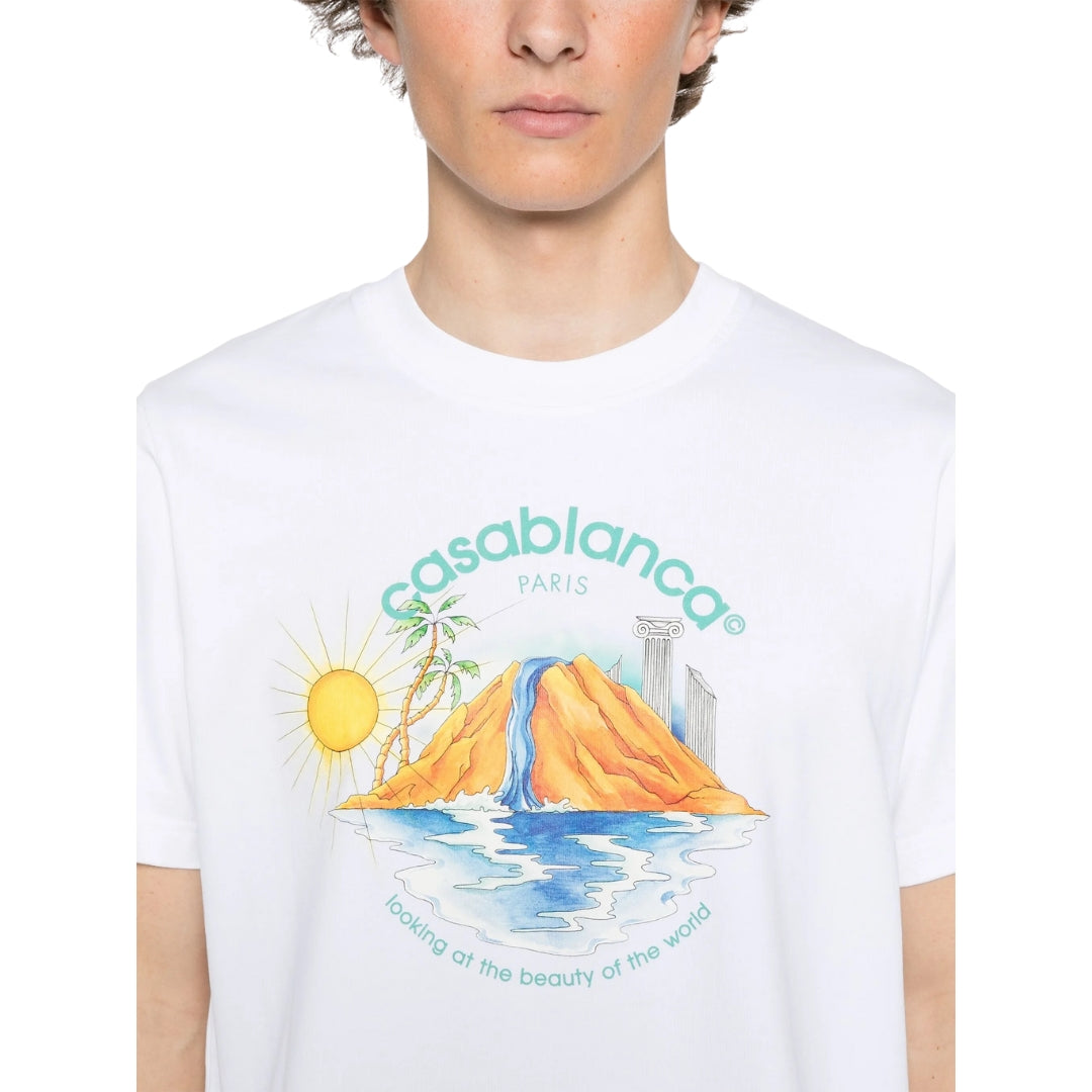 Casablanca Ms25Jts00118Ex White T Shirt Mens