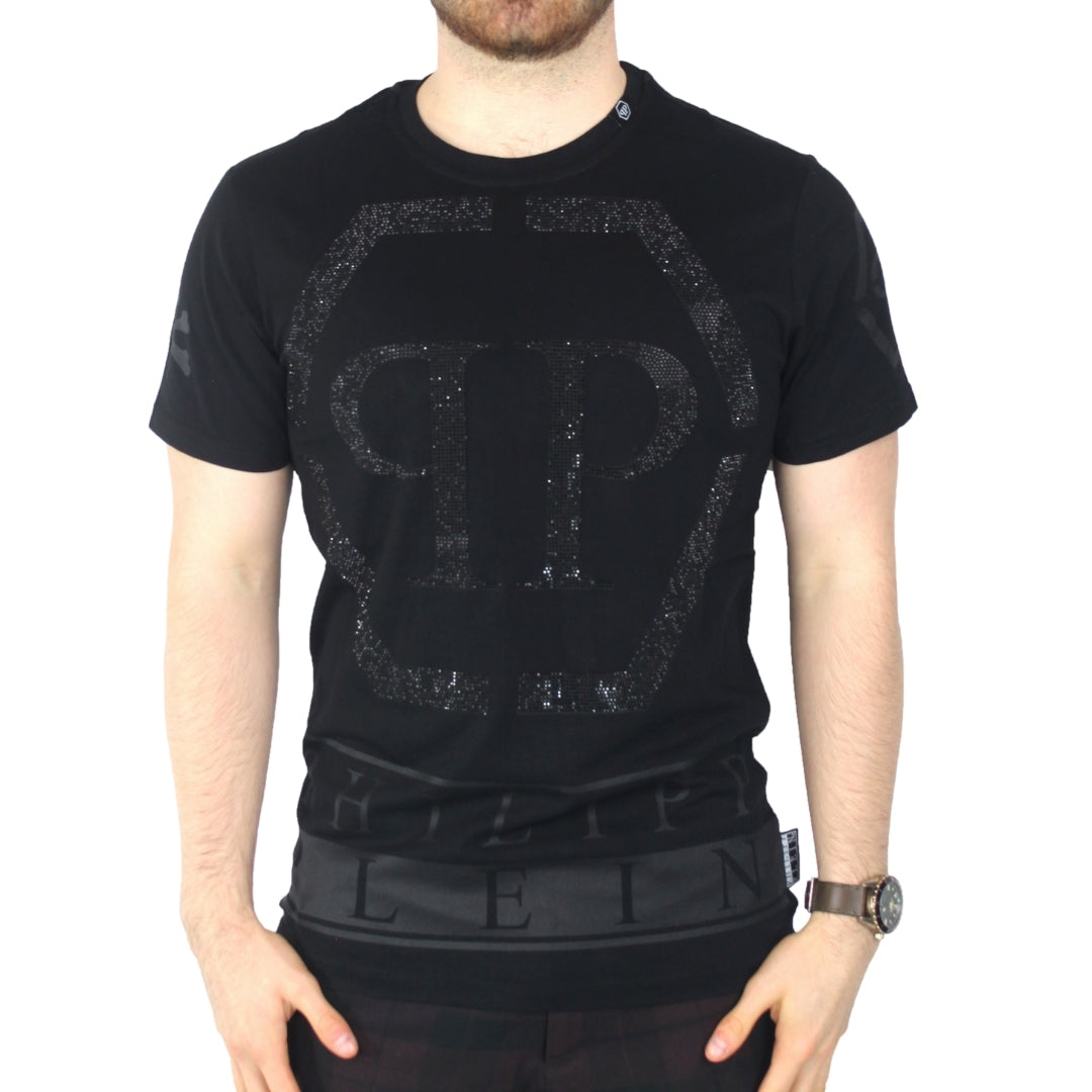 PHILIPP PLEIN PLEIN A17C MTK1348 PJY002N T-SHIRT MTK1348Theo0202 BLACK T-SHIRT MALE S