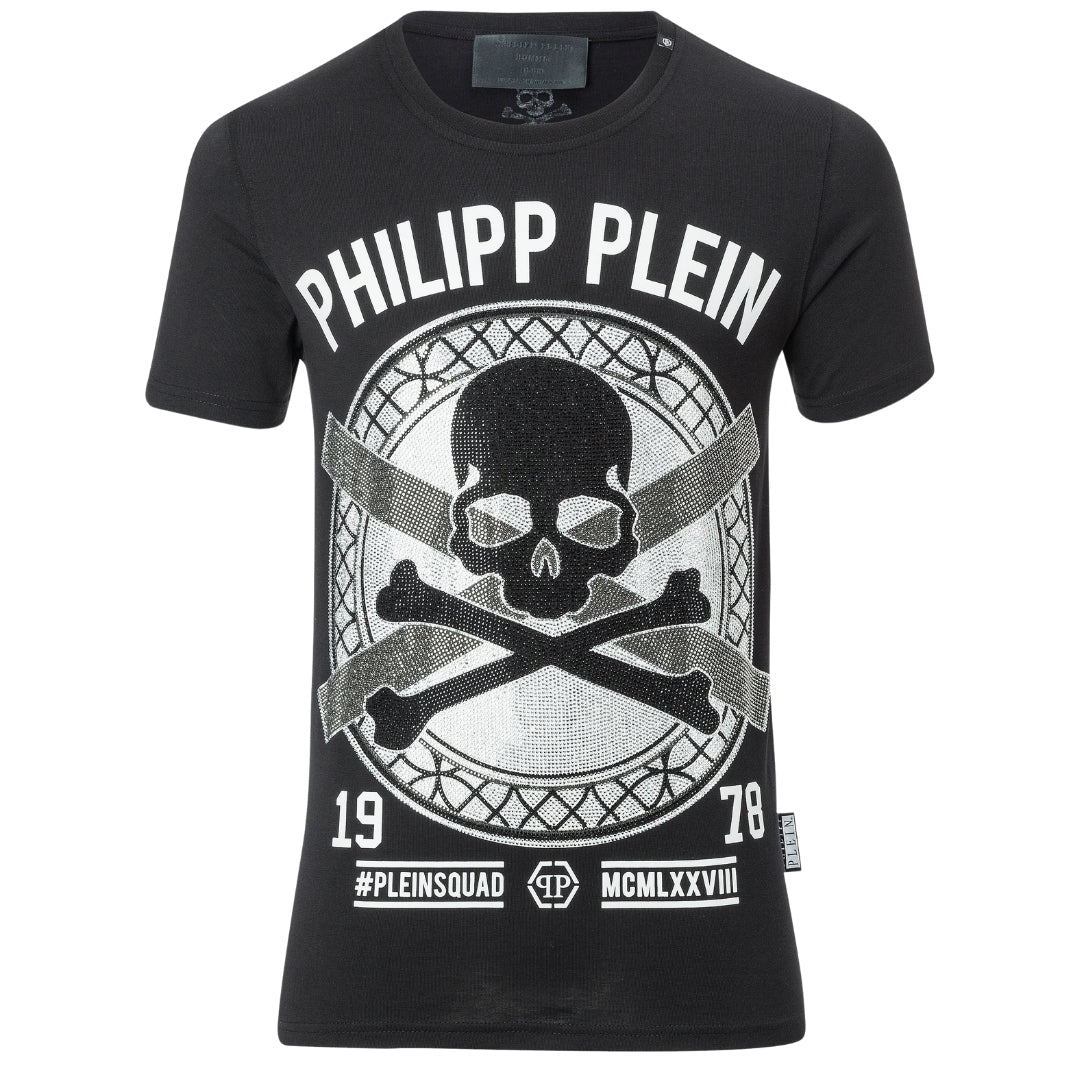 PHILIPP PLEIN PLEIN A17C MTK1456 PJY002N T-SHIRT MTK1456Find02 BLACK T-SHIRT MALE S