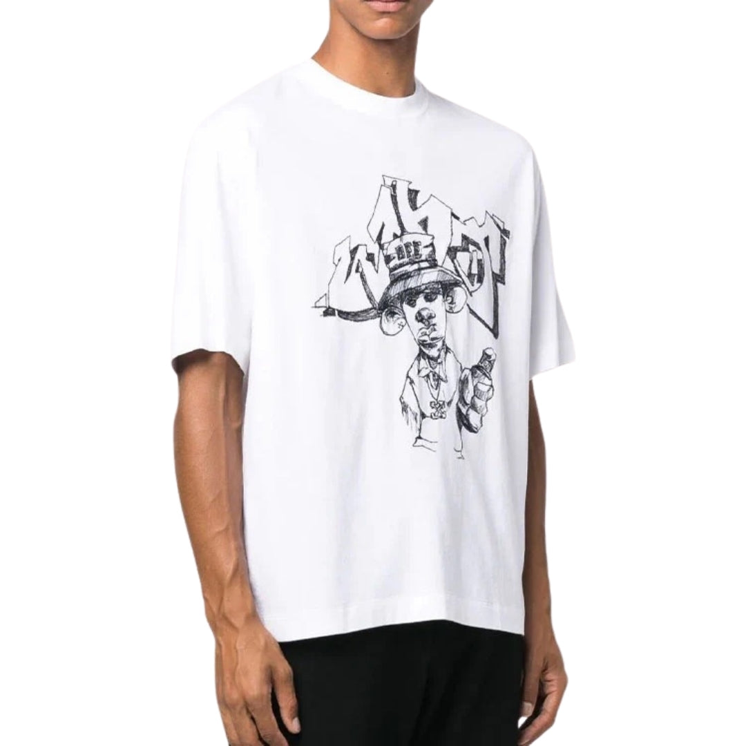 Off-White Graff Freest Over Skate Short Sleeve Tee White XS