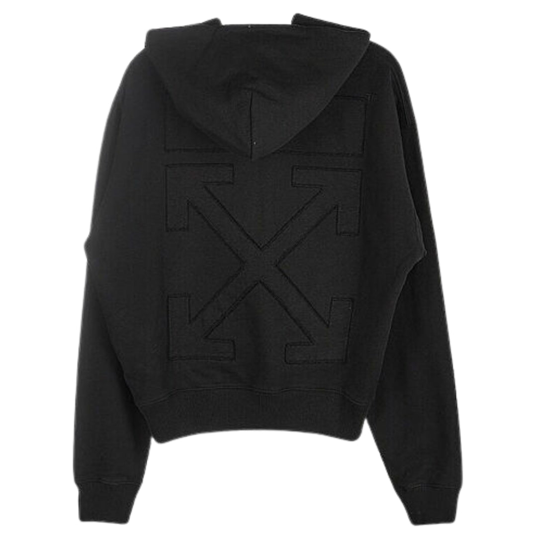 OFF WHITE OMBB037F21FLE0061001 1001 BLACK OFF WHITE OMBB037F21FLE006 HOODED SWEATSHIRT MENS XL