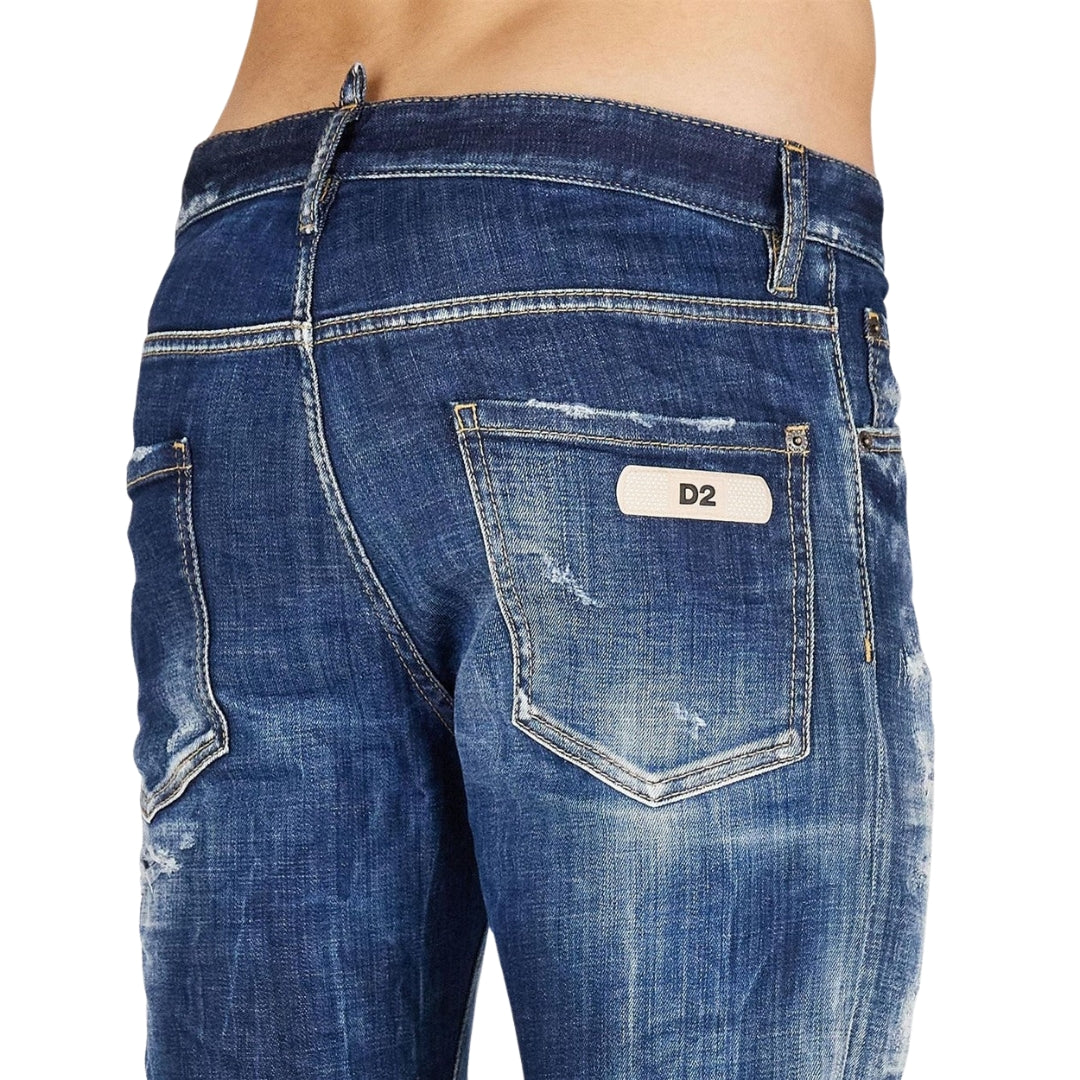 DSQUARED2 Cool Guy Jean Destroyed Worn Denim Blue Jeans W34