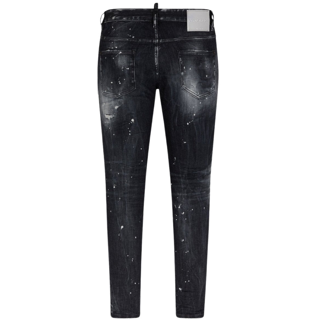 Dsquared2 Skater Jean Paint Splatter Faded Black Wash Jeans S71Lb1373 S30503 900 - Style Centre Wholesale