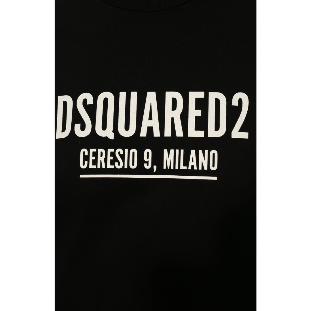 DSQUARED2 Ceresio 9 Milano Logo Black T-Shirt XXS