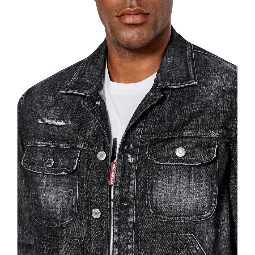 Dsquared2 Easy Wash Jean Jacket Black W32