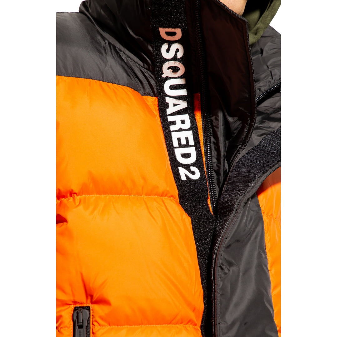 Dsquared2 S74Fb0289 S54981 Puffer Vest 185 Flame Orange Down Gilet Mens