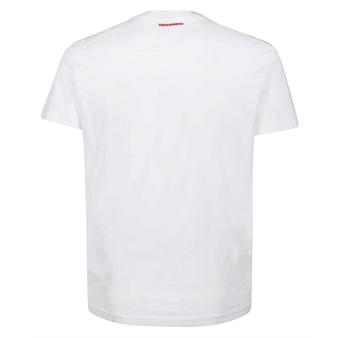 Dsquared2 S74Gd0601 S22427 989X White T Shirt Mens - Style Centre Wholesale