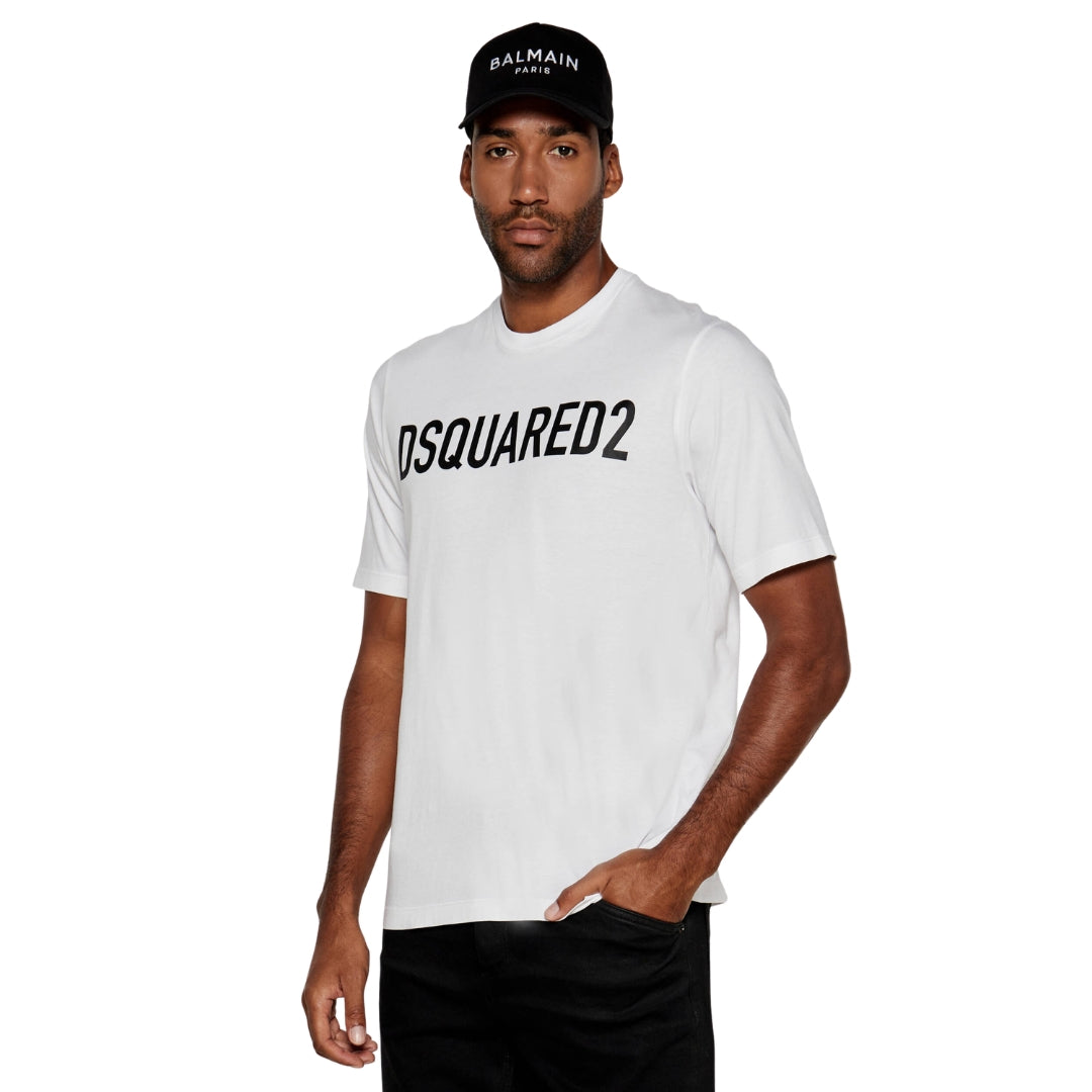 DSQUARED2 Loose Fit Brand Logo White T-Shirt S