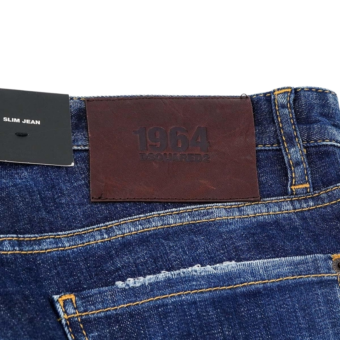 DSQUARED2 Slim Jean Faded Worn Wash Blue Jeans W36