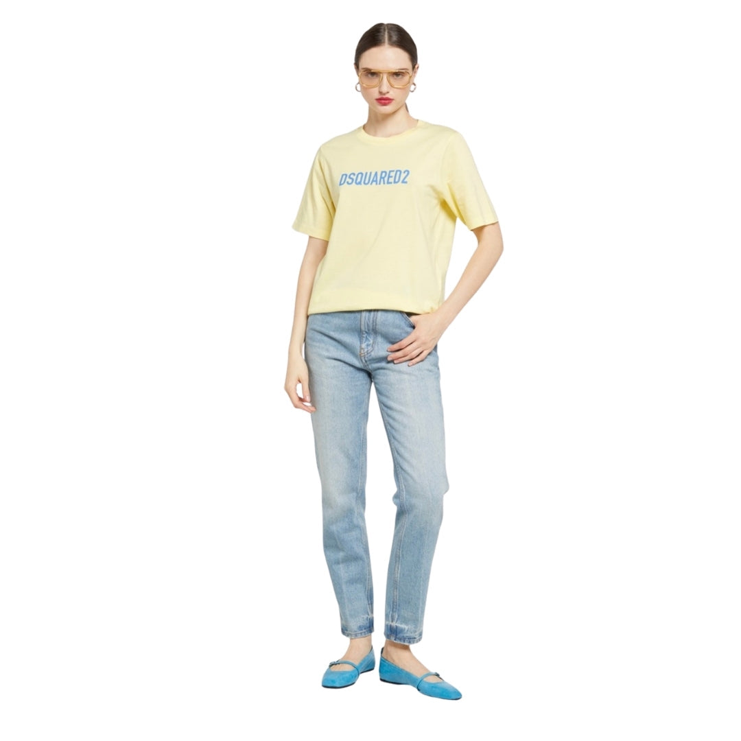 DSQUARED2 Eco Dyed Easy Yellow T-Shirt XS