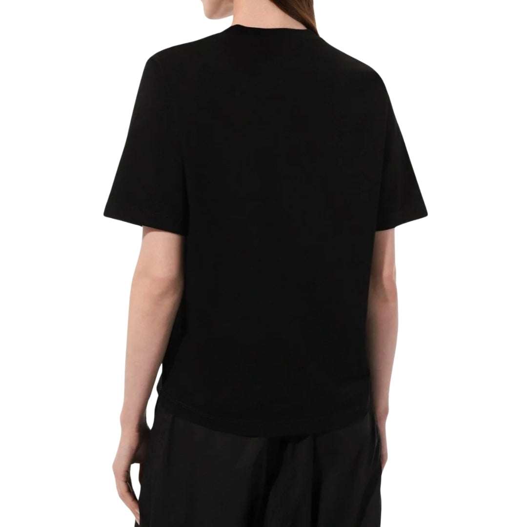 DSQUARED2 Pixel Leaf Logo Print Crew Neck Black T-Shirt XXS