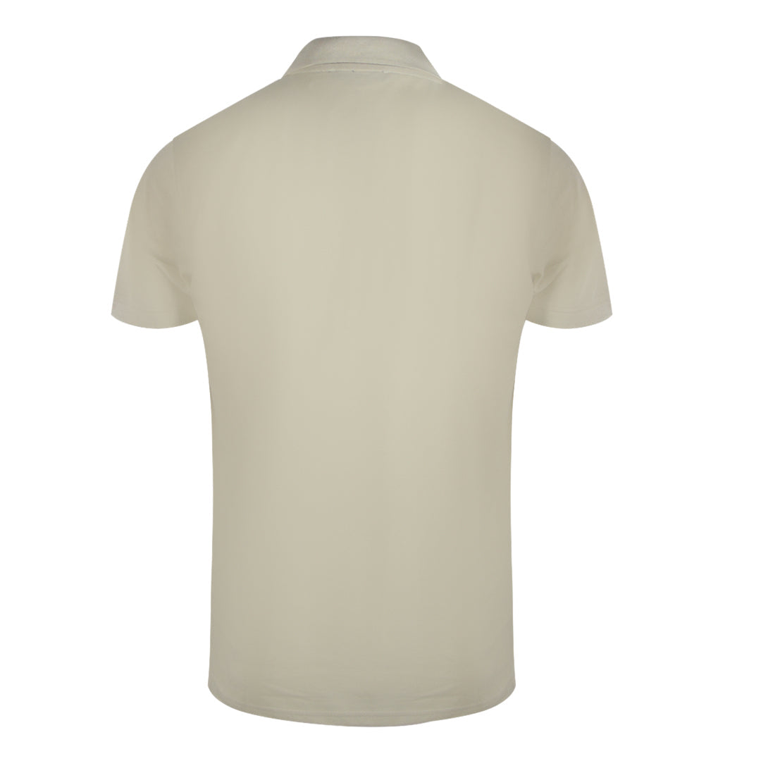 Cavalli Class Vibrant Floral Logo Beige Sand Polo Shirt TXT64L JD060 03528