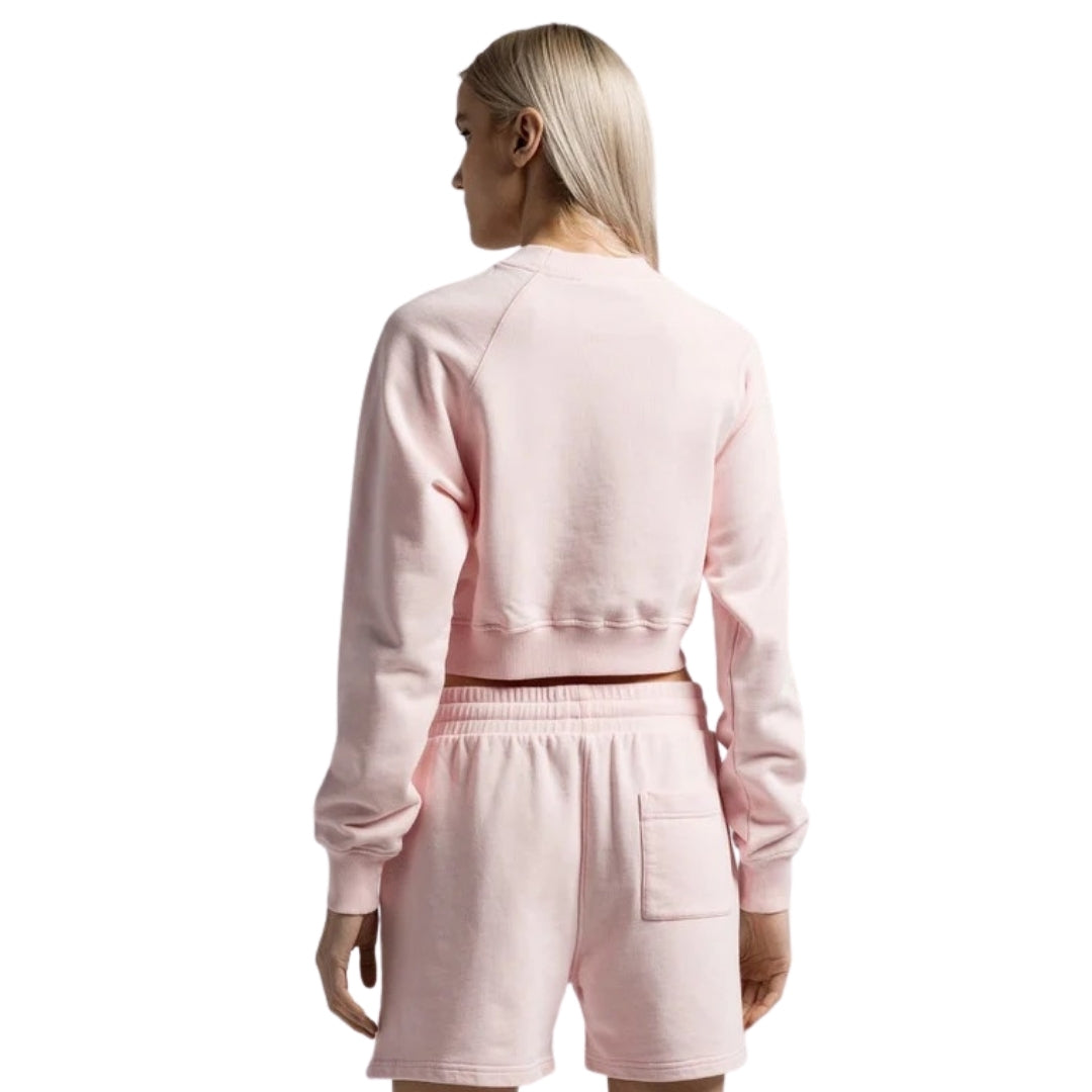 Casablanca Printed Cropped Sweatshirt Equipement Sportif Pink Wps24 Jtp 100 01 100 Pink Sweatshirts Womens