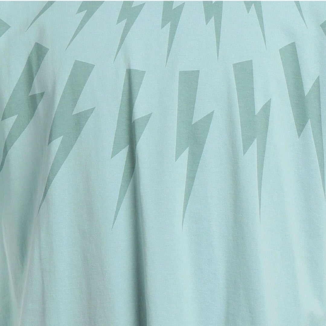 Neil Barrett Fair Isle Thunderbolt Oversize Blue T Shirt Bjt008S R518S 3201