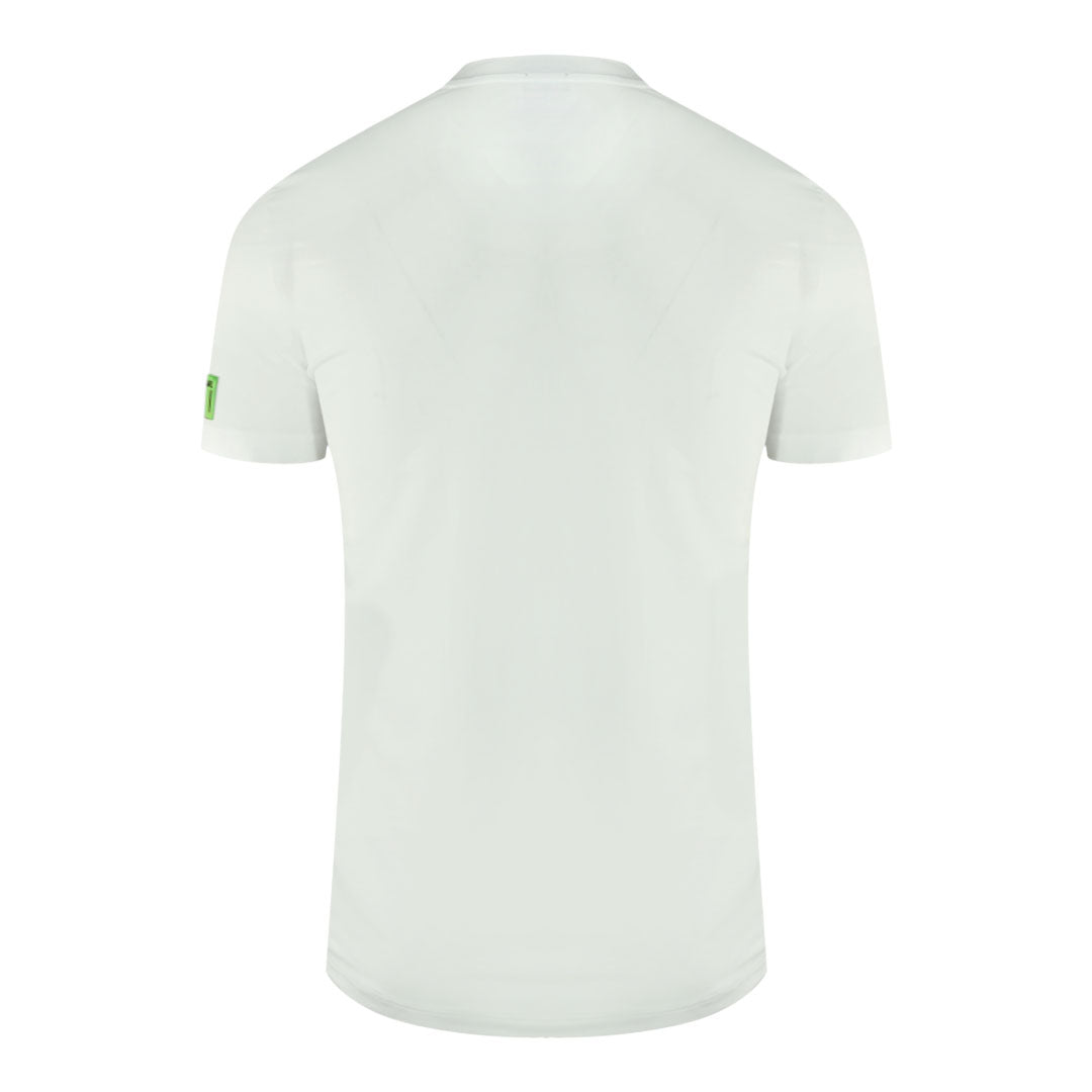 Dsquared2 Green Icon Box Logo on Sleeve White Underwear T-Shirt D9M204720 113