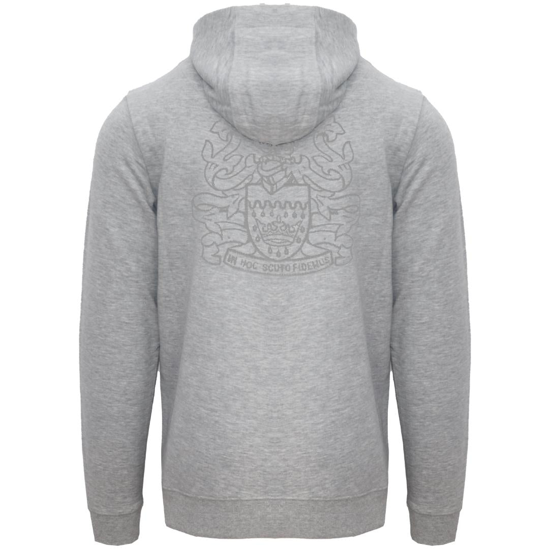 Aquascutum Box Gothic Logo Grey Zip Up Hoodie