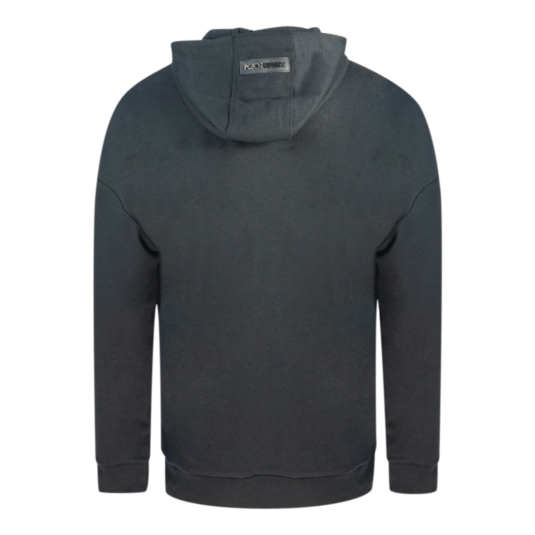 Plein Sport Side Logo Black Hoodie Fipsc1312 98 - Style Centre Wholesale