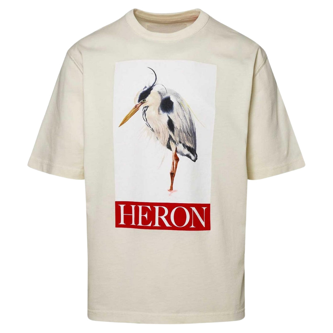 Heron Preston Painted Heron Logo Ivory T Shirt