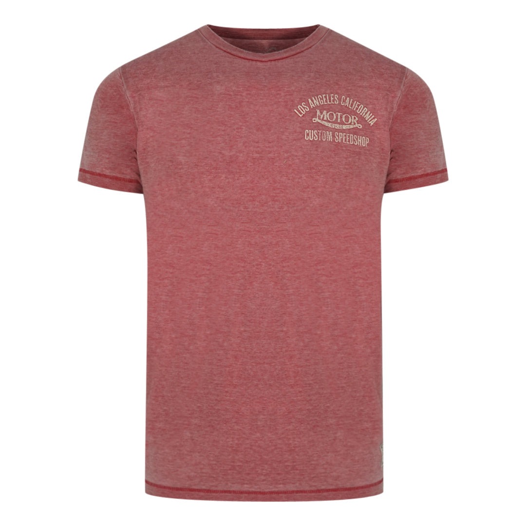Jack And Jones Custom Motor Pink TShirt JJ Pink Tee