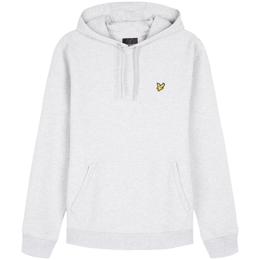 Lyle Scott Branded Light Grey Marl Pull Over Hoodie