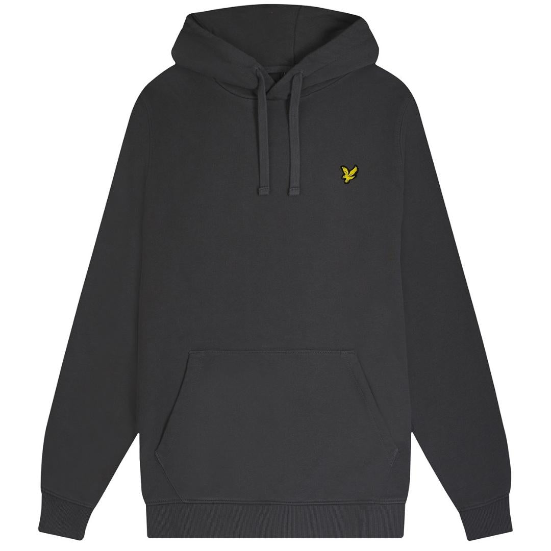 Lyle Scott Branded Gunmetal Pull Over Hoodie