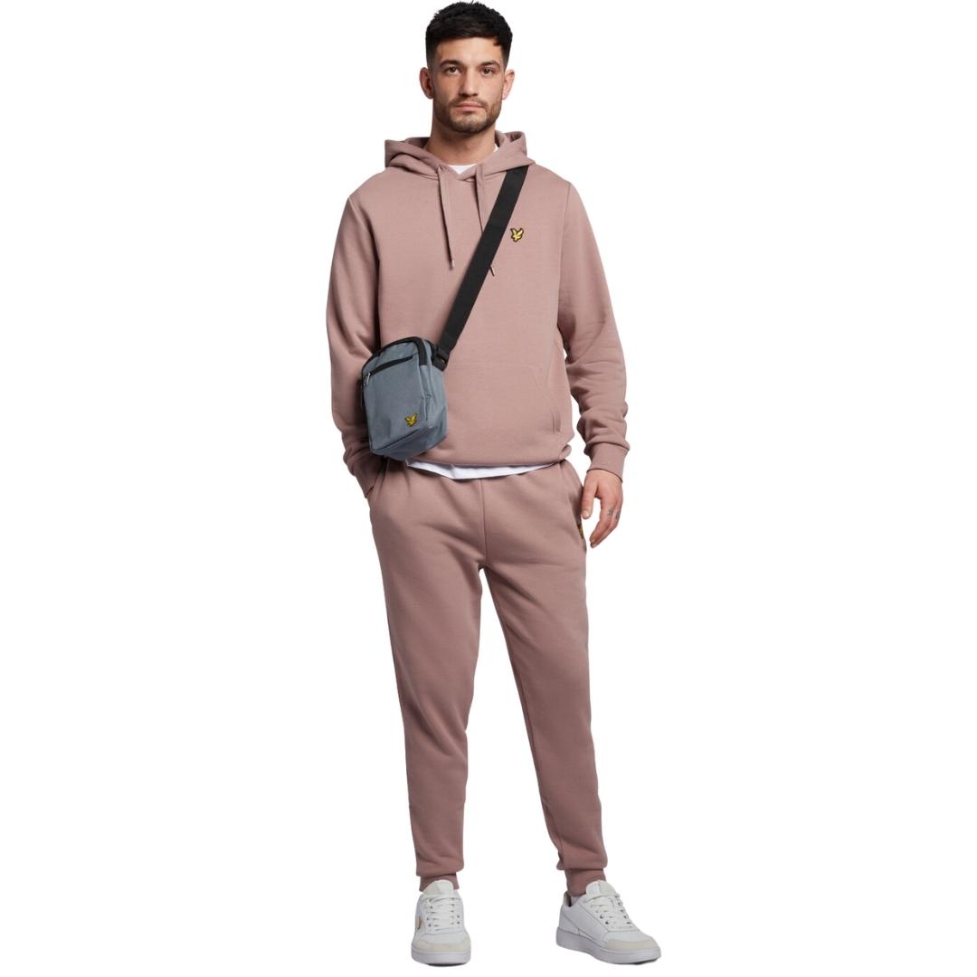 Lyle Scott Branded Hutton Pink Pull Over Hoodie
