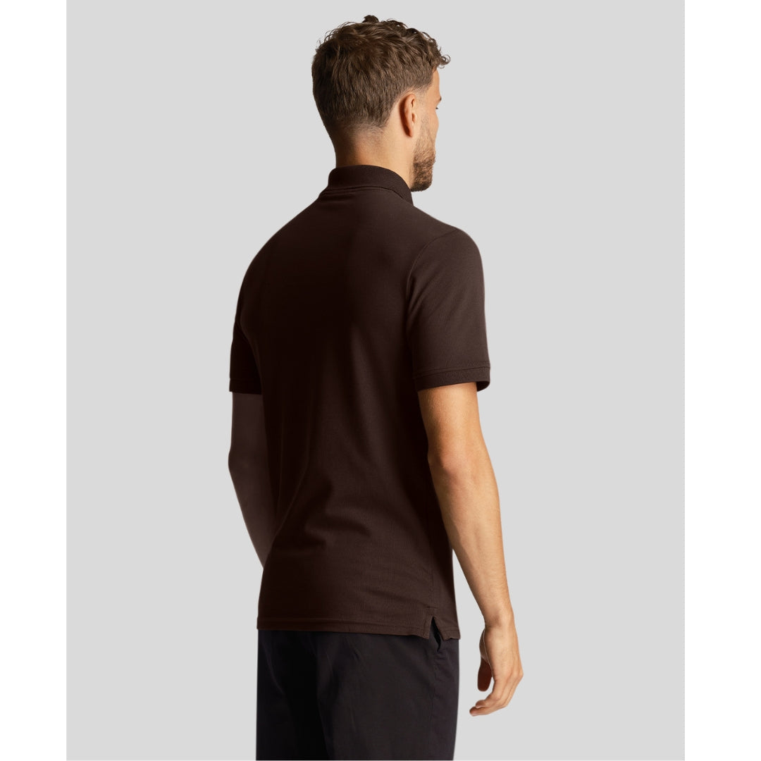 Lyle Scott Branded Chest Logo Sediment Polo Shirt