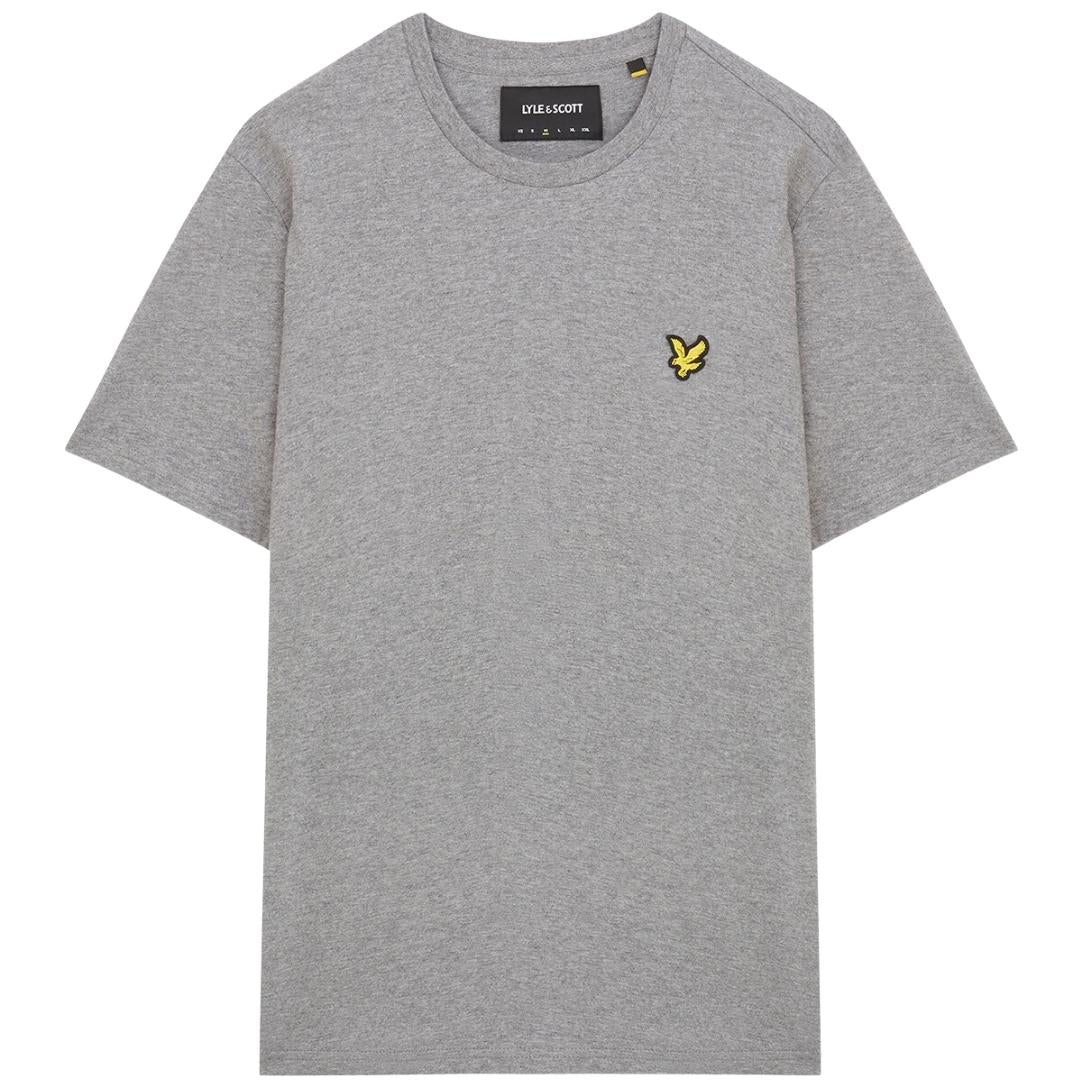 Lyle Scott Branded Chest Logo Mid Grey Marl T Shirt