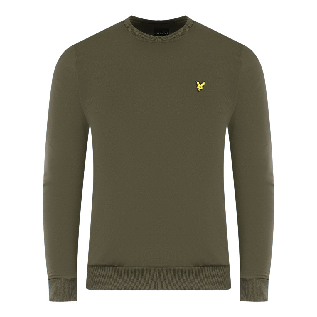 Lyle Scott Ripstop Panel Green Sweater